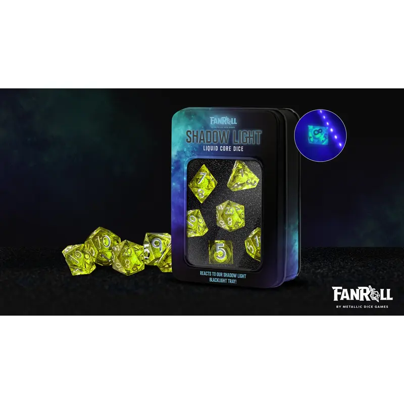 Shadow Light UV Reactive Elixir Liquid Core Dice Set