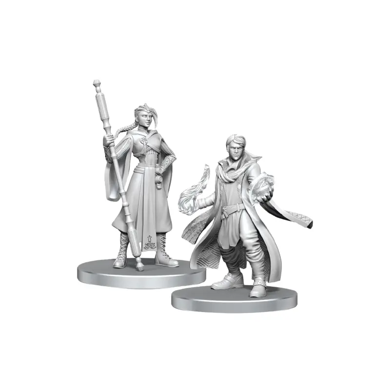 Critical Role Unpainted Minis: Beauregard Lionett and Caleb Widogast