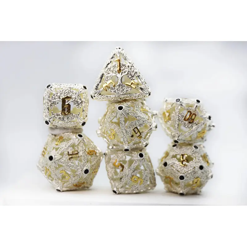 TREES OF VIRTUE: TREE OF MERCY - HOLLOW METAL RPG DICE SET