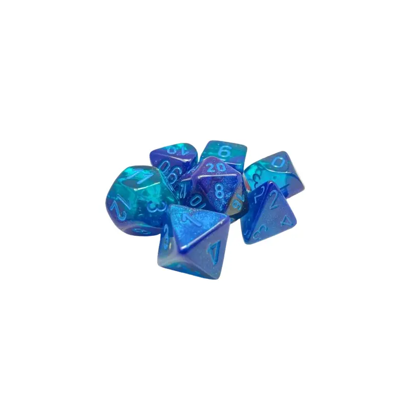 CHX 26463 Gemini: Poly Blue-Blue/Light Blue Luminary 7-Die Set