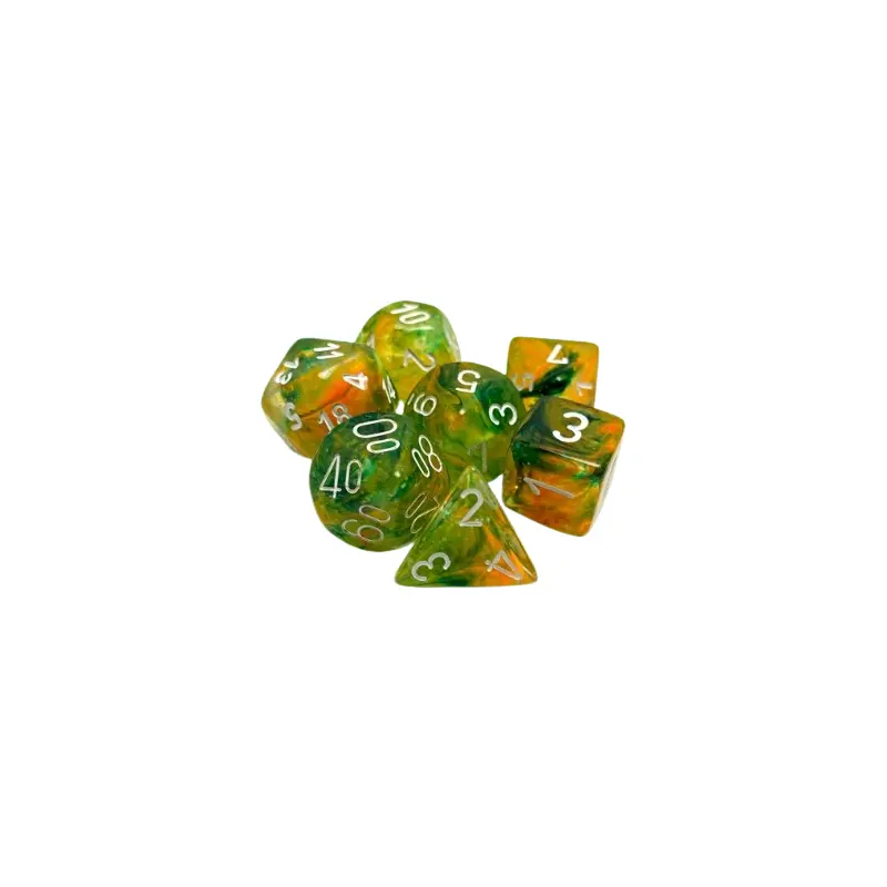 CHX 27555 Nebula: Polyhedral Spring/White Luminary 7-Die Set