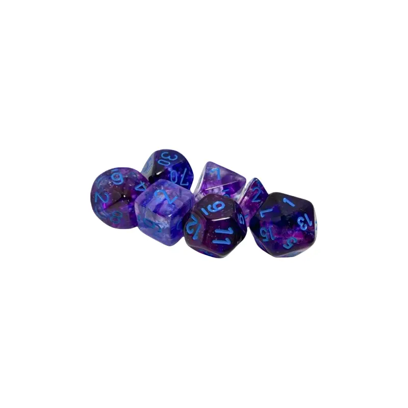 CHX 27557 Nebula: Polyhedral Nocturnal/Blue Luminary 7-Die Set