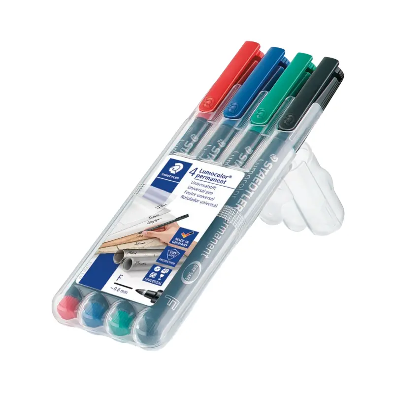 Staedtler 4 Lumocolor Markers: Wet Erase