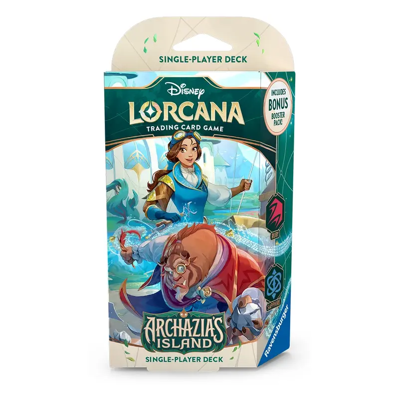 Disney Lorcana TCG: Archazia`s Island Starter Deck (Ruby and Sapphire)