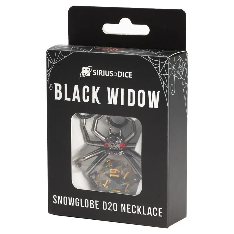 Sirius Dice Black Widow d20 Necklace