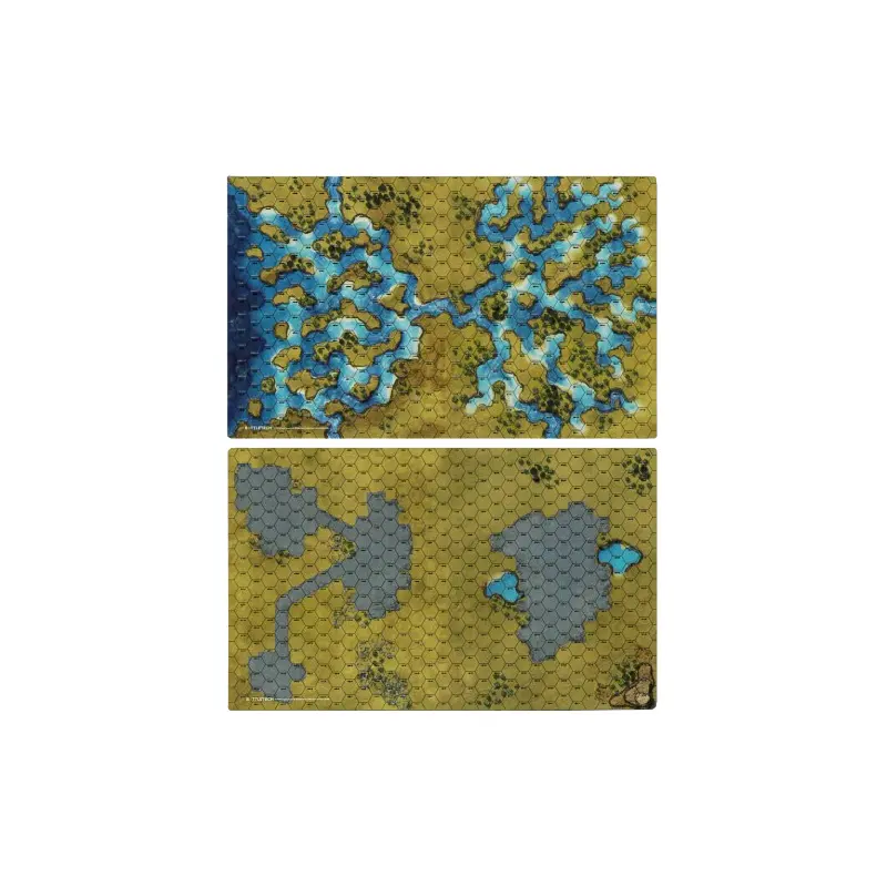 Battletech: Battle Mat - Savannah / River Delta