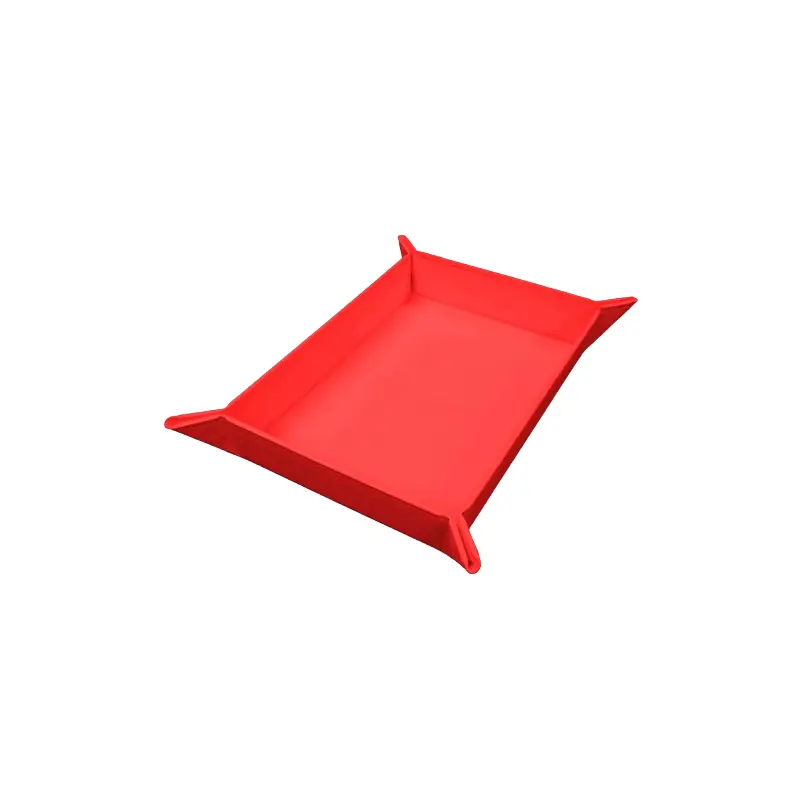 Vivid Magnetic Foldable Dice Tray - Red