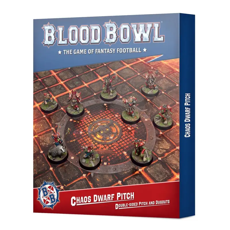 Blood Bowl Chaos Dwarf Team: Double-Sided Pitch & Dugouts
