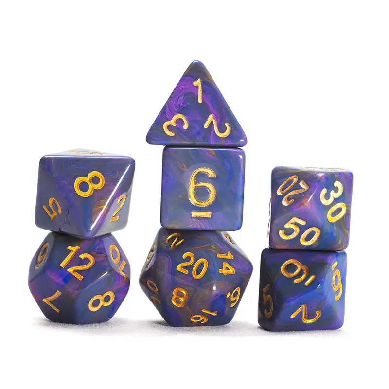 Sirius 7ct Polyhedral Dice: Purple Unicorn