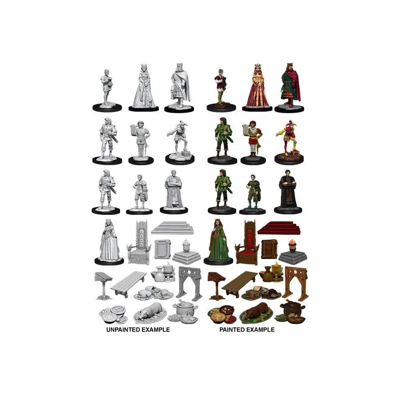 WizKids Deep Cuts Unpainted Miniatures: Townspeople Castle 1 (90096)