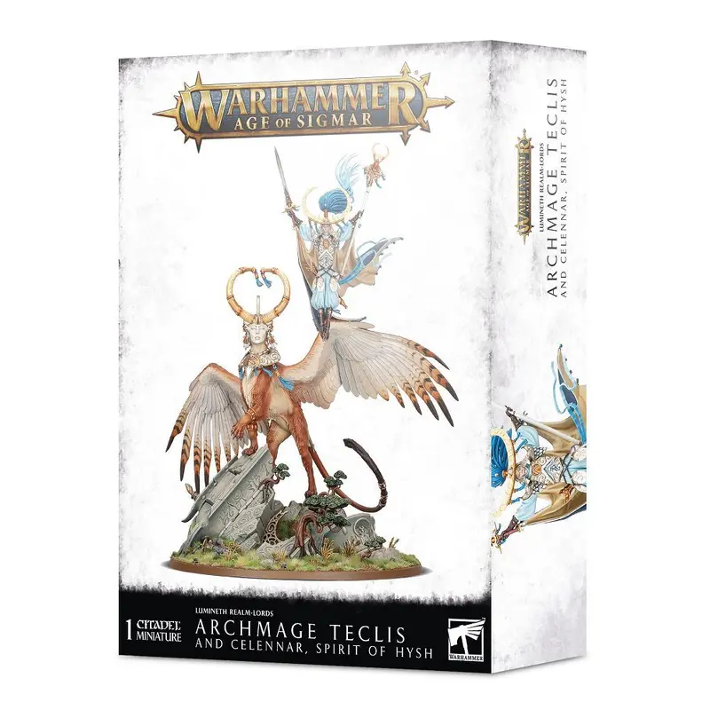 Age of Sigmar Lumineth Realm Lords: Archmage Teclis and Celennar, Spirit of Hysh