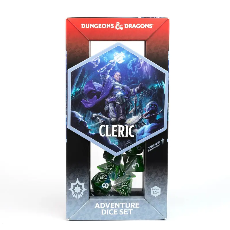 D&D Adventurer Dice Set - Cleric Green 15ct