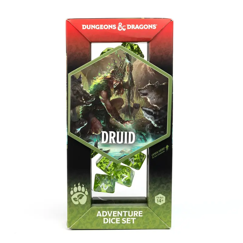 D&D Adventurer Dice Set - Druid Green 16ct