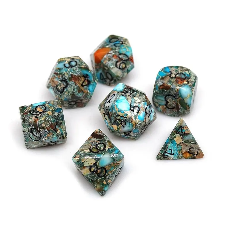 Wizard Stone Earth Elemental 7ct Polyhedral Dice Set