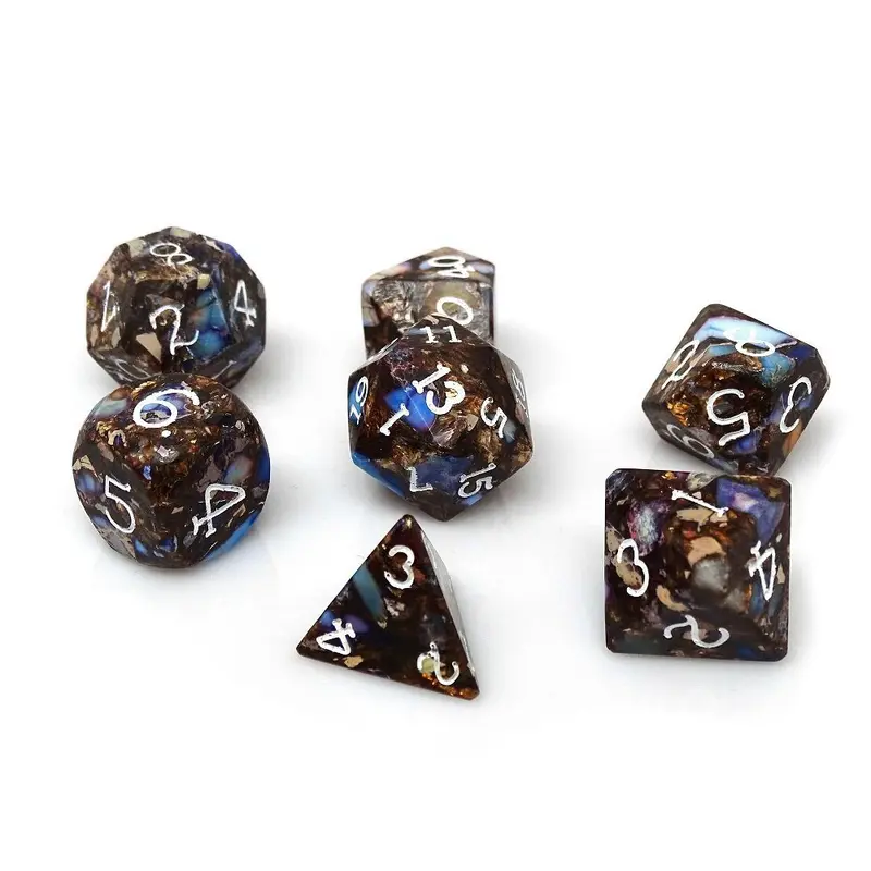 Wizard Stone Glacial Rock 7ct Polyhedral Dice Set