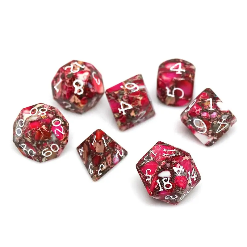 Wizard Stone Magma 7ct Polyhedral Dice Set