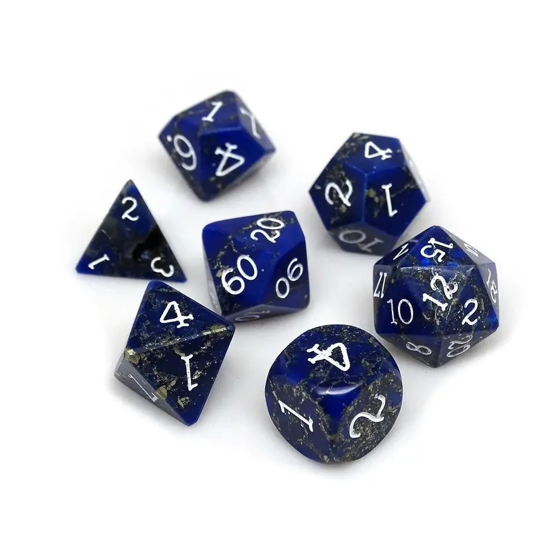 Wizard Stone Shimmering Sea 7ct Polyhedral Dice Set