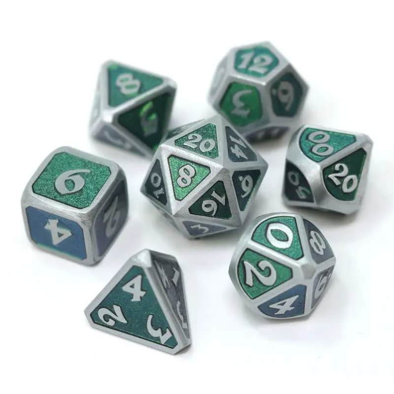 Die Hard Dice Metal Dreamscape Hinterland 7ct Polyhedral Set