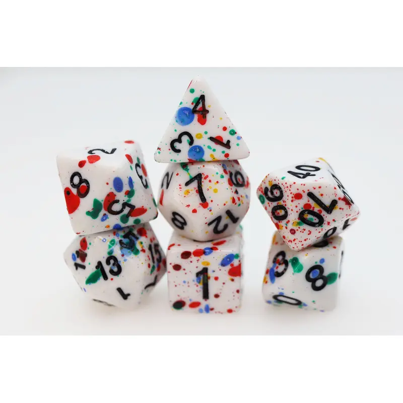 Paint Splatter RPG Dice Set