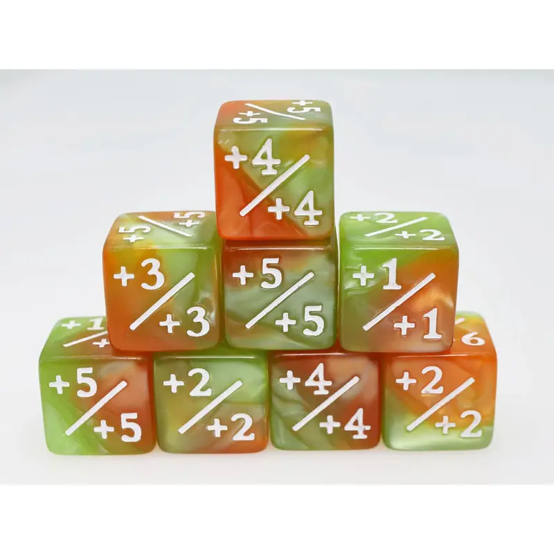 Green & Gold +1/+1 Counters Set of 8
