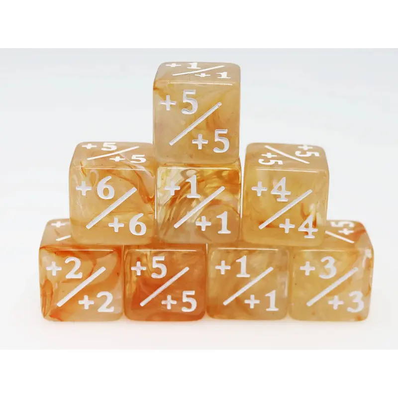 Orange & White +1/+1 Counters Set of 8 (Copy) (Copy)