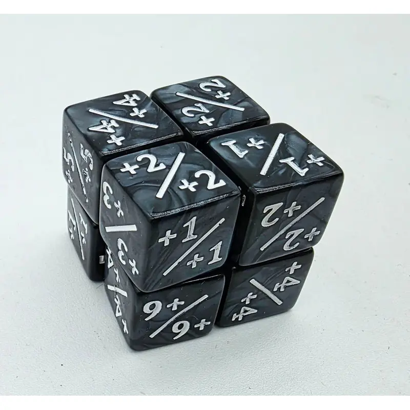 Pearl Black w/white +1/+1 Counters Set of 8