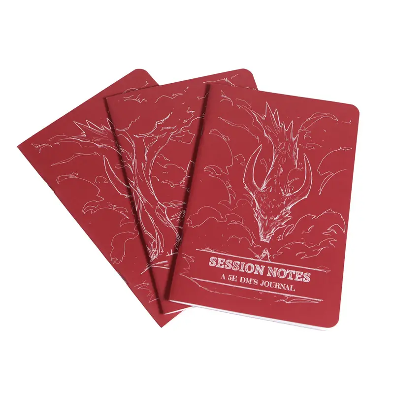 Dungeon Notes: A 5E DM's Journal - Red (3 Pack)