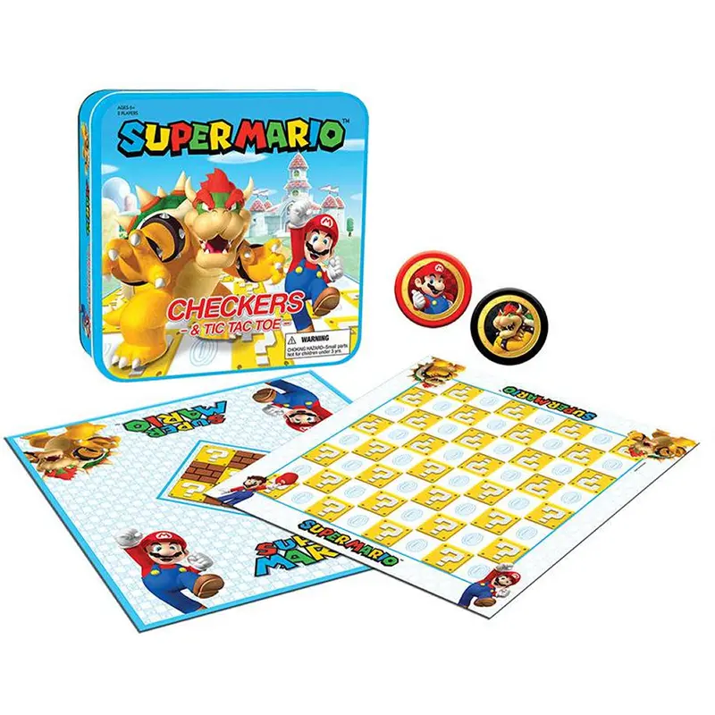 Super Mario Tin: Checkers & Tic Tac Toe