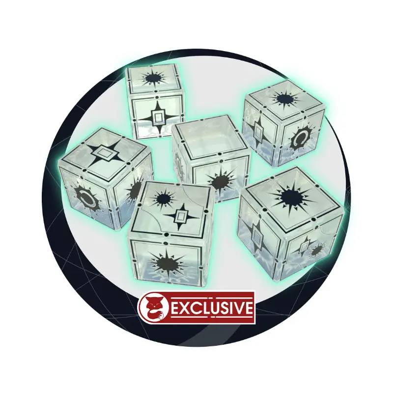 Last Light "Lunar Glow" Glow in the Dark Dice