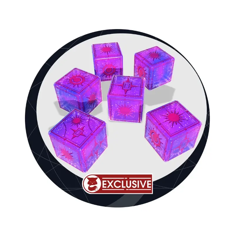Last Light "Nebula" Sparkly Dice