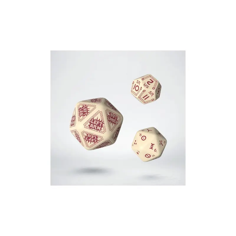 Q-Workshop 3ct RuneQuest Beige and Burgundy Expansion Dice