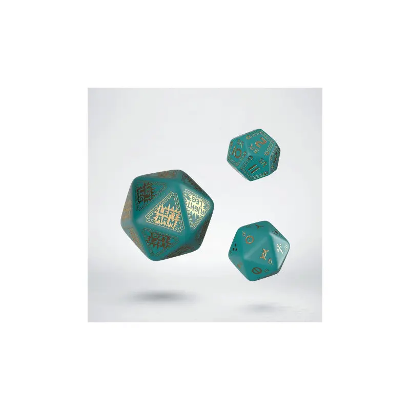 Q-Workshop 3ct RuneQuest Turquoise and Gold Expansion Dice
