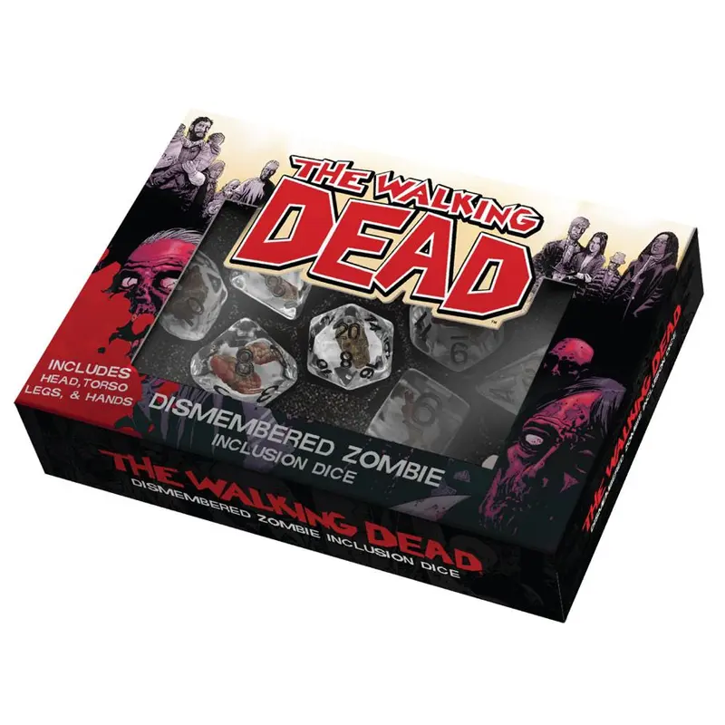 7ct Walking Dead Dismembered Zombie Inclusion Dice Set