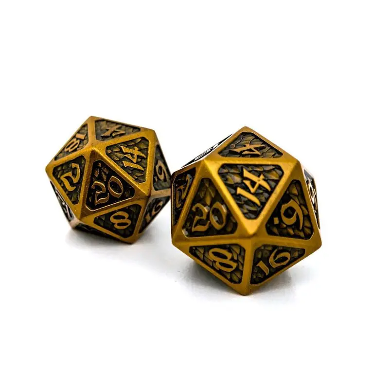 Die Hard Dice Metal Drakona Eldric Electrum Dire D20