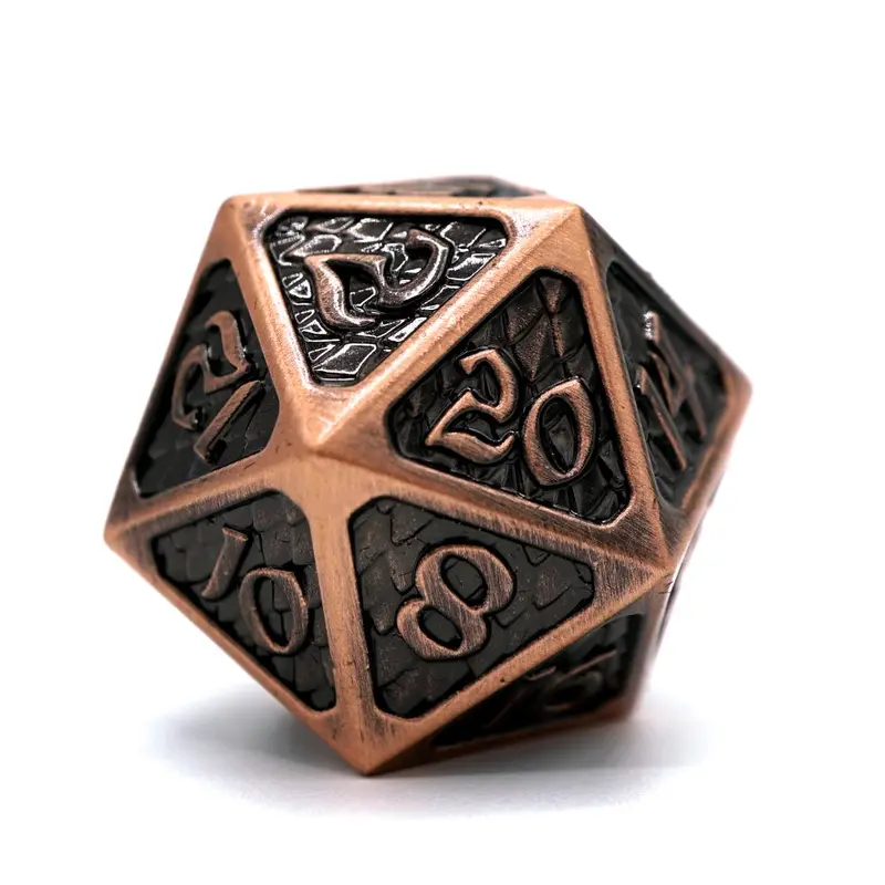 Die Hard Dice Metal Drakona Eldric Cuprum Single D20