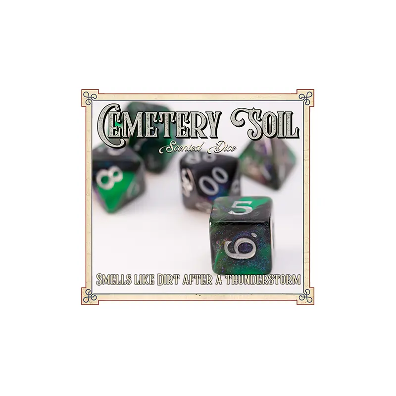 Scented Dice by Baron Smellybones - Cemetery Soil