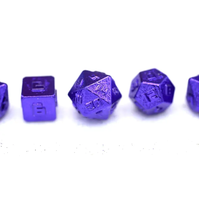 10MM Mini Metal RPG Dice Set - Purple