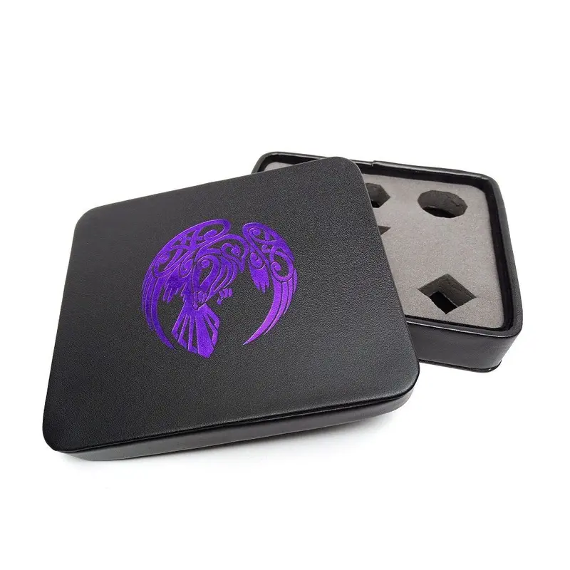 Easy Roller Leather Dice Case - Raven