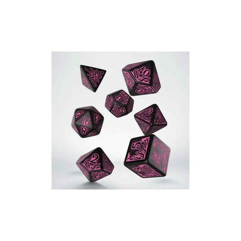 Q-Workshop Call of Cthulhu Black/Magenta 7ct Polyhedral Set