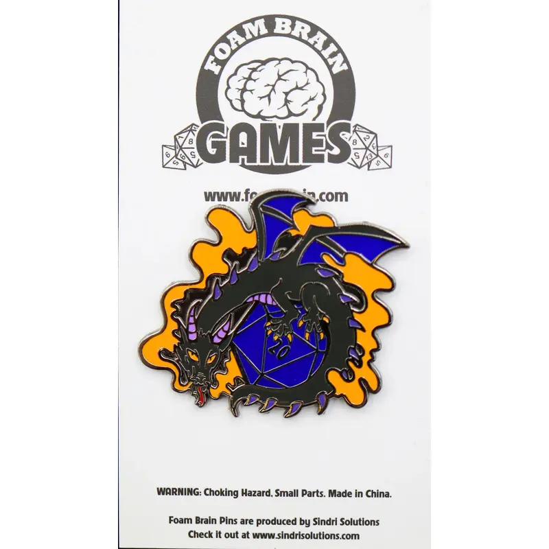 Dice Dragon Pin - Smoke