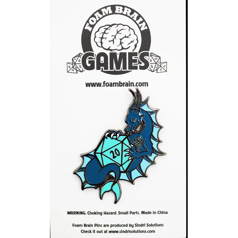 Dice Dragon Pin - Water