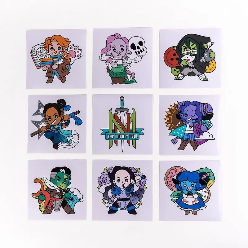 Critical Mighty Nein Chibi Vinyl Decal Set