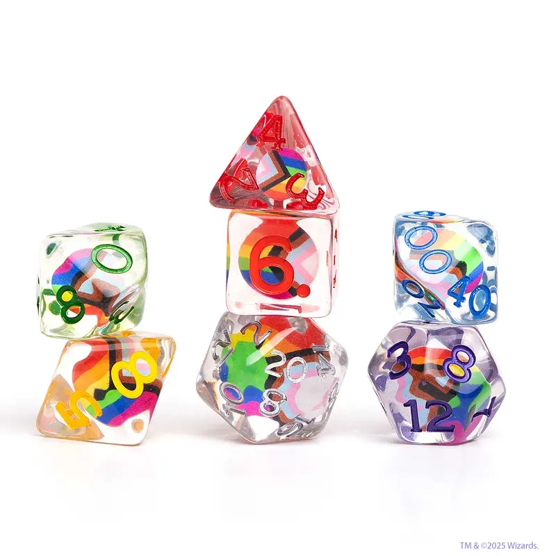 D&D Progress Pride Dice Set 7ct