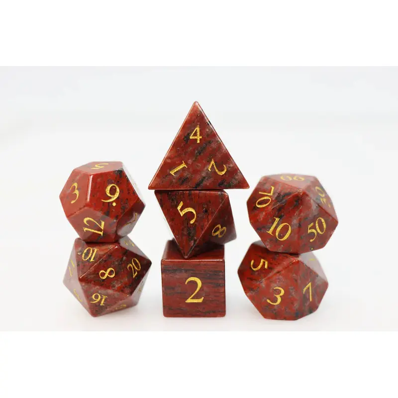 Red Hematite - Engraved with Gold