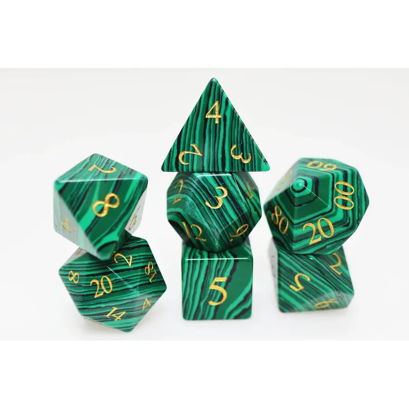 Textured Turquoise Dark Green - Engraved with Gold