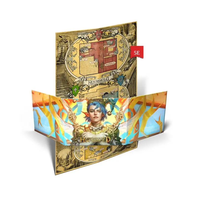 Adventures in the Household RPG: Narrator Screen and Map of the House (5E)