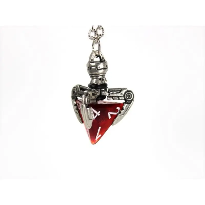 Dice Holder Jewelry Tekno D4 Pendant in Old Silver