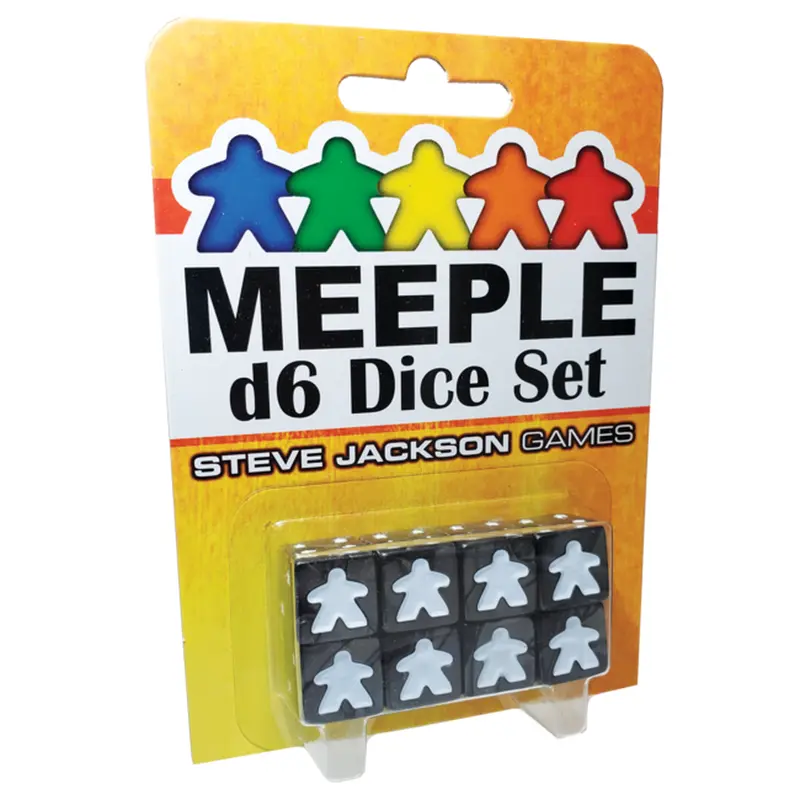 Meeple D6 Dice Set Black