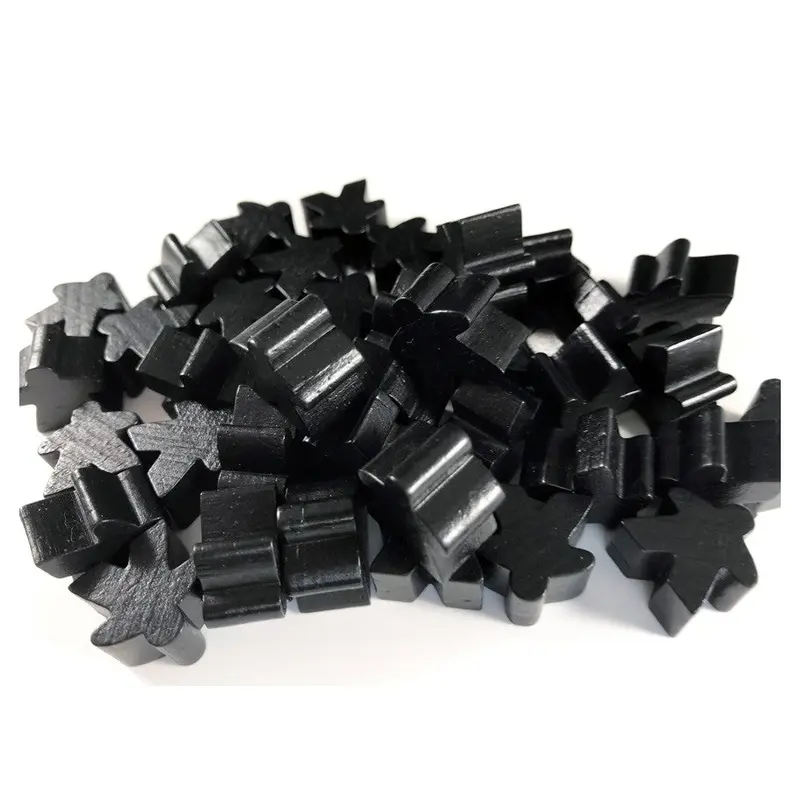 Wooden Meeples 50ct Bag - Black