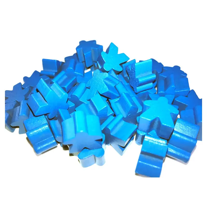 Wooden Meeples 50ct Bag - Blue